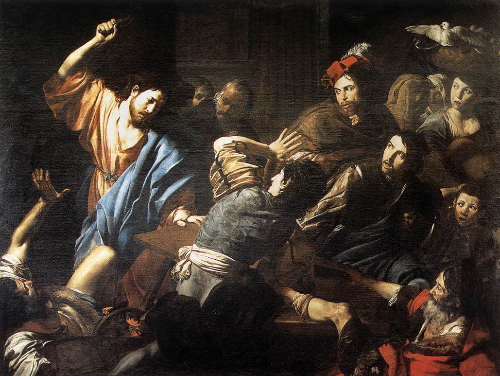 Christ marchands du Temple Valentin de Boulogne